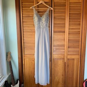 Azazie silver Bridesmaid dress